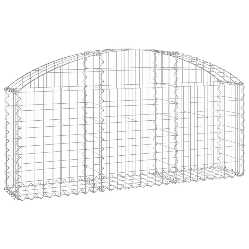 8720845651060_a_en_hd_1 vidaXL Arched Gabion Basket 150x30x60/80 cm Galvanised Iron - Image 2