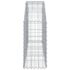 vidaXL Arched Gabion Basket 150x30x60/80 cm Galvanised Iron - Image 4