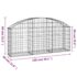 vidaXL Arched Gabion Basket 150x30x60/80 cm Galvanised Iron - Image 5