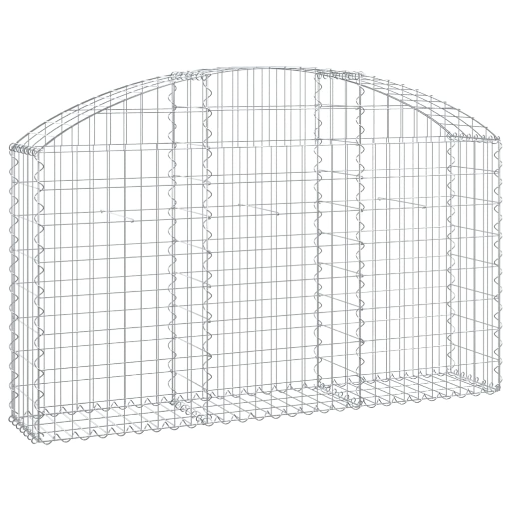 8720845651077_a_en_hd_1 vidaXL Arched Gabion Basket 150x30x80/100 cm Galvanised Iron - Image 2