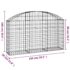 vidaXL Arched Gabion Basket 150x30x80/100 cm Galvanised Iron - Image 5