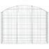 vidaXL Arched Gabion Basket 150x30x100/120 cm Galvanised Iron - Image 3