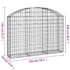 vidaXL Arched Gabion Basket 150x30x100/120 cm Galvanised Iron - Image 5