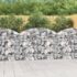 vidaXL Arched Gabion Basket 150x30x100/120 cm Galvanised Iron