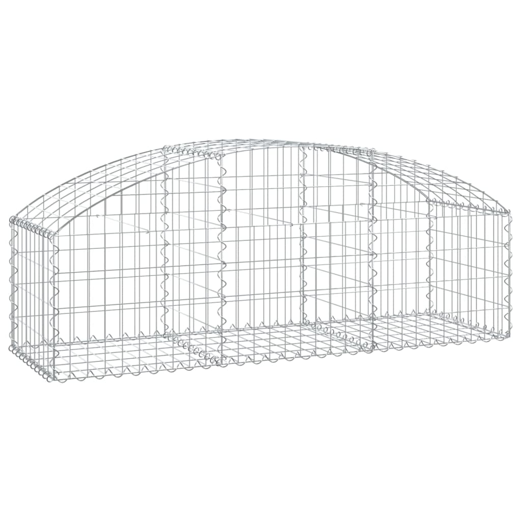 8720845651152_a_en_hd_1 vidaXL Arched Gabion Basket 150x50x40/60 cm Galvanised Iron - Image 2