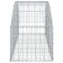 vidaXL Arched Gabion Basket 150x50x40/60 cm Galvanised Iron - Image 4