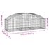 vidaXL Arched Gabion Basket 150x50x40/60 cm Galvanised Iron - Image 5
