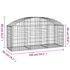 vidaXL Arched Gabion Basket 150x50x60/80 cm Galvanised Iron - Image 5
