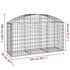 vidaXL Arched Gabion Basket 150x50x80/100 cm Galvanised Iron - Image 5