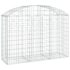 vidaXL Arched Gabion Basket 150x50x100/120 cm Galvanised Iron - Image 2