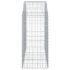 vidaXL Arched Gabion Basket 150x50x100/120 cm Galvanised Iron - Image 4