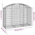 vidaXL Arched Gabion Basket 150x50x100/120 cm Galvanised Iron - Image 5