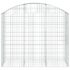 vidaXL Arched Gabion Basket 150x50x120/140 cm Galvanised Iron - Image 3