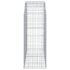 vidaXL Arched Gabion Basket 150x50x120/140 cm Galvanised Iron - Image 4
