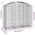 vidaXL Arched Gabion Basket 150x50x120/140 cm Galvanised Iron - Image 5