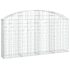 vidaXL Arched Gabion Basket 200x30x100/120 cm Galvanised Iron - Image 2