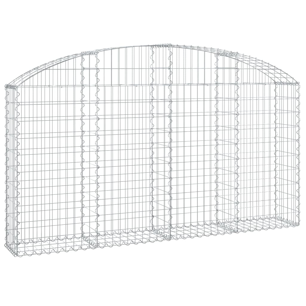 8720845651282_a_en_hd_1 vidaXL Arched Gabion Basket 200x30x100/120 cm Galvanised Iron - Image 2