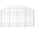 vidaXL Arched Gabion Basket 200x30x100/120 cm Galvanised Iron - Image 3