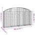vidaXL Arched Gabion Basket 200x30x100/120 cm Galvanised Iron - Image 5