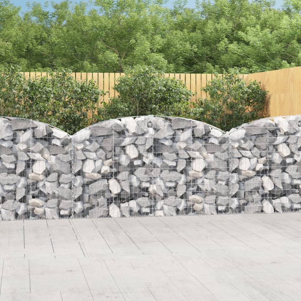 8720845651282_m_en_hd_1 vidaXL Arched Gabion Basket 200x30x100/120 cm Galvanised Iron - Image 1