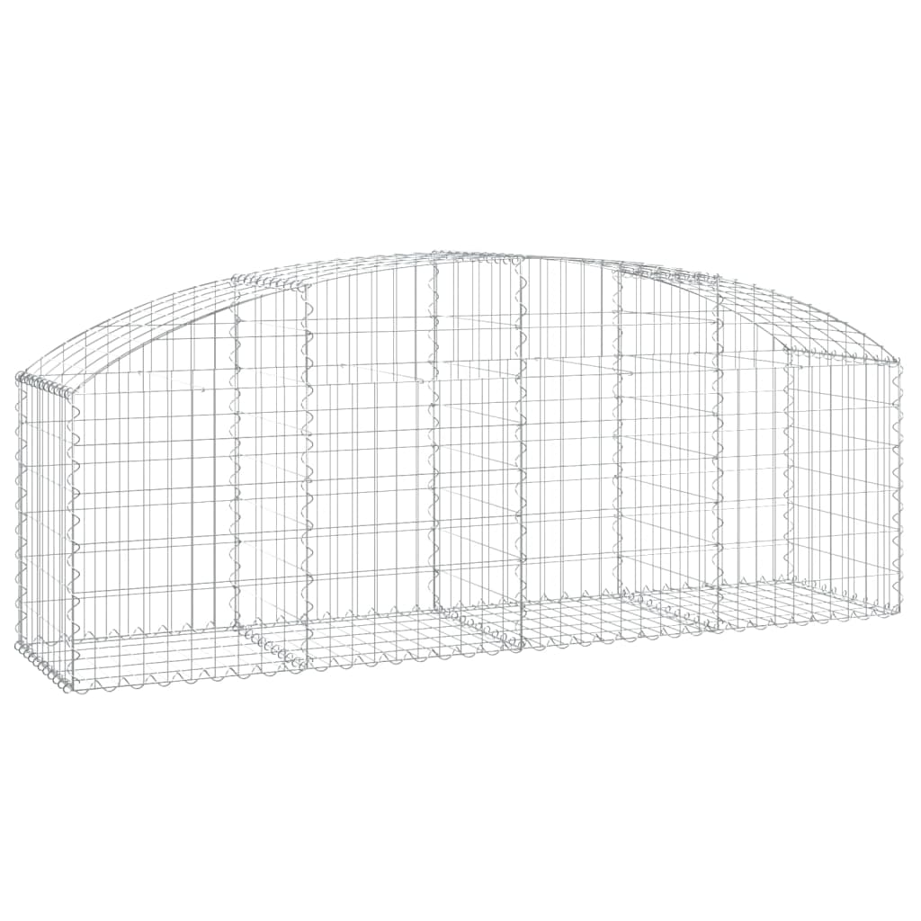 8720845651367_a_en_hd_1 vidaXL Arched Gabion Basket 200x50x60/80 cm Galvanised Iron - Image 2