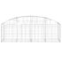 vidaXL Arched Gabion Basket 200x50x60/80 cm Galvanised Iron - Image 3