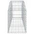 vidaXL Arched Gabion Basket 200x50x60/80 cm Galvanised Iron - Image 4