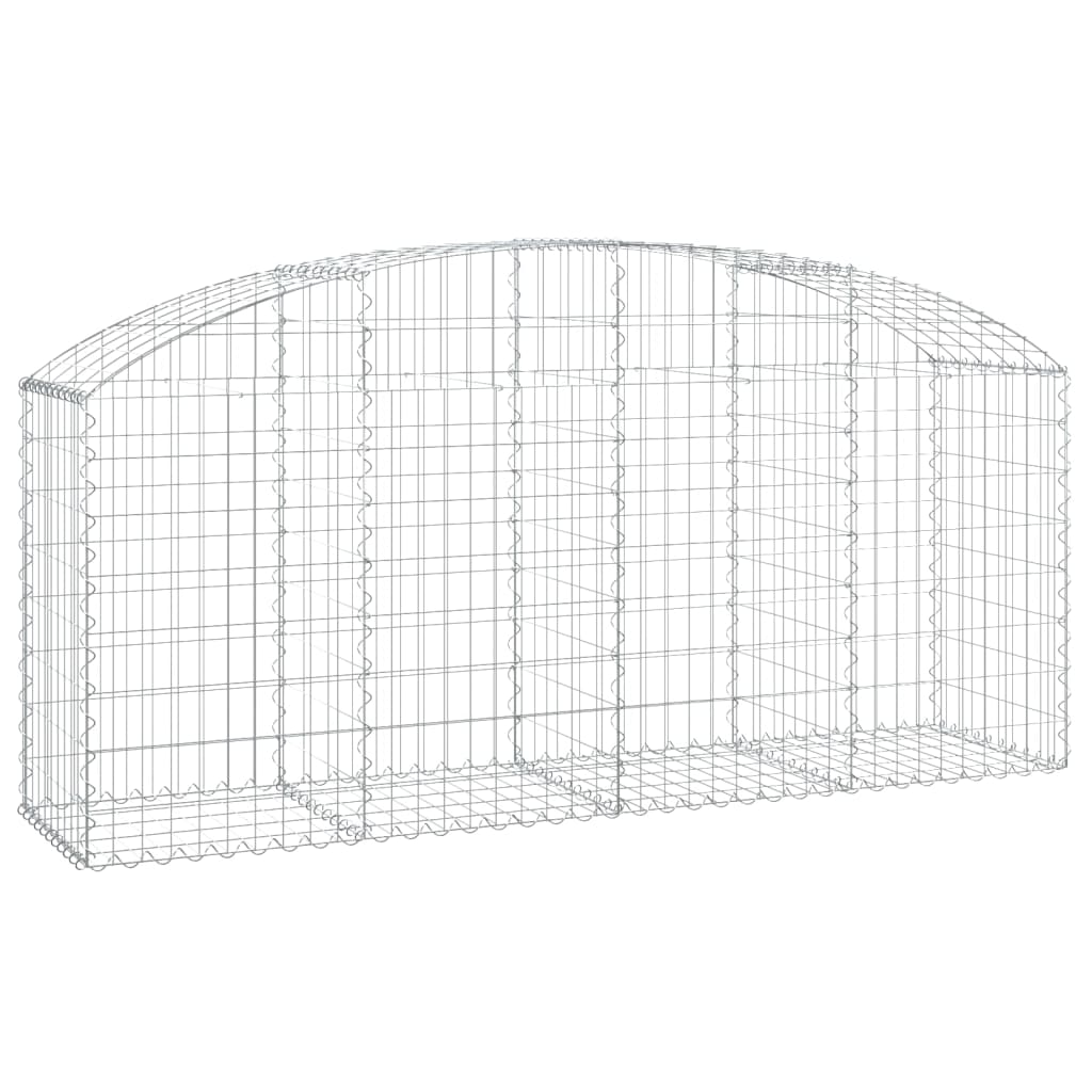 8720845651374_a_en_hd_1 vidaXL Arched Gabion Basket 200x50x80/100 cm Galvanised Iron - Image 2