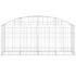 vidaXL Arched Gabion Basket 200x50x80/100 cm Galvanised Iron - Image 3