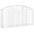 vidaXL Arched Gabion Basket 200x50x100/120 cm Galvanised Iron - Image 2