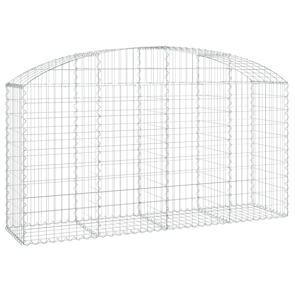 8720845651381_a_en_hd_1 vidaXL Arched Gabion Basket 200x50x100/120 cm Galvanised Iron - Image 2
