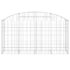 vidaXL Arched Gabion Basket 200x50x100/120 cm Galvanised Iron - Image 3