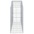 vidaXL Arched Gabion Basket 200x50x100/120 cm Galvanised Iron - Image 4