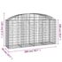 vidaXL Arched Gabion Basket 200x50x100/120 cm Galvanised Iron - Image 5
