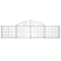 vidaXL Arched Gabion Basket 200x30x40/60 cm Galvanised Iron - Image 3