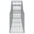 vidaXL Arched Gabion Basket 200x30x40/60 cm Galvanised Iron - Image 4