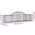 vidaXL Arched Gabion Basket 200x30x40/60 cm Galvanised Iron - Image 5