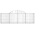 vidaXL Arched Gabion Basket 200x30x60/80 cm Galvanised Iron - Image 3