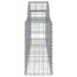 vidaXL Arched Gabion Basket 200x30x60/80 cm Galvanised Iron - Image 4