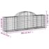 vidaXL Arched Gabion Basket 200x30x60/80 cm Galvanised Iron - Image 5