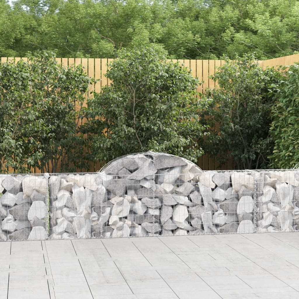 8720845651466_m_en_hd_1 vidaXL Arched Gabion Basket 200x30x60/80 cm Galvanised Iron - Image 1