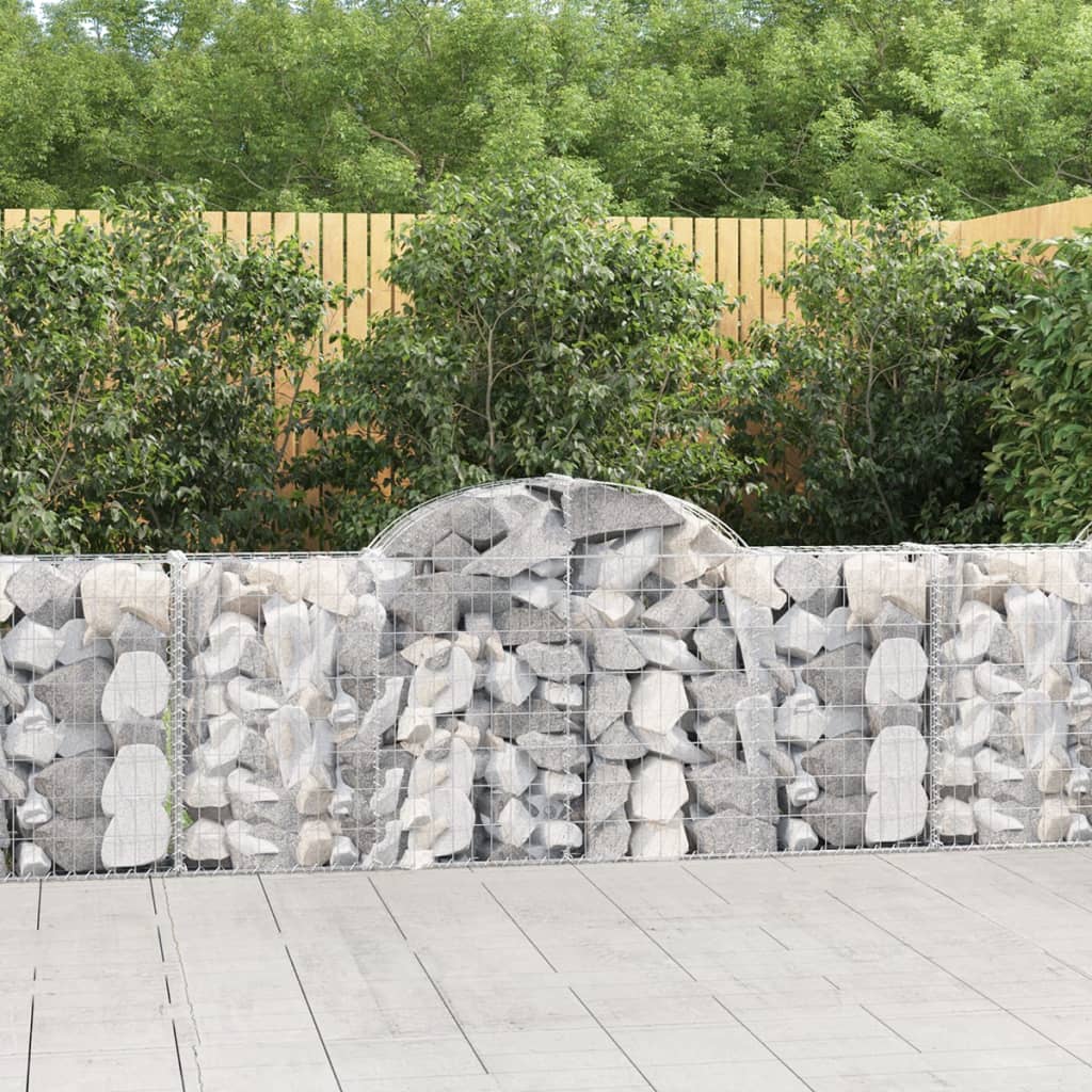 8720845651473_m_en_hd_1 vidaXL Arched Gabion Basket 200x30x80/100 cm Galvanised Iron - Image 1
