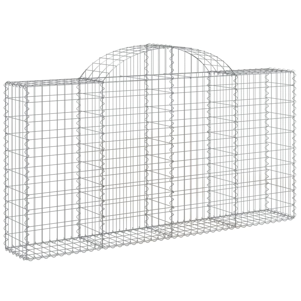 8720845651480_a_en_hd_1 vidaXL Arched Gabion Basket 200x30x100/120 cm Galvanised Iron - Image 2