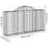 vidaXL Arched Gabion Basket 200x30x100/120 cm Galvanised Iron - Image 5