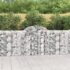 vidaXL Arched Gabion Basket 200x30x100/120 cm Galvanised Iron