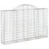 vidaXL Arched Gabion Basket 200x30x120/140 cm Galvanised Iron - Image 2
