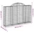 vidaXL Arched Gabion Basket 200x30x120/140 cm Galvanised Iron - Image 5