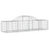 vidaXL Arched Gabion Basket 200x50x40/60 cm Galvanised Iron - Image 2