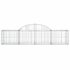vidaXL Arched Gabion Basket 200x50x40/60 cm Galvanised Iron - Image 3