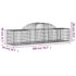 vidaXL Arched Gabion Basket 200x50x40/60 cm Galvanised Iron - Image 5